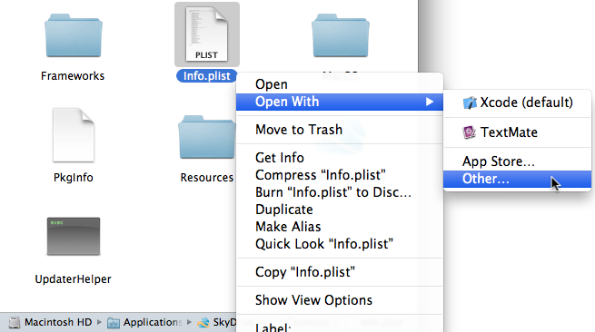 Step 3 - Open the Info.plist file